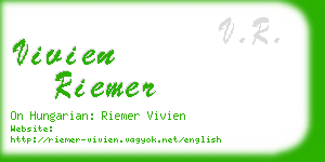 vivien riemer business card